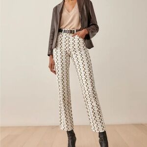 Reformation Off-White Mod Hi Rise Jeans 25